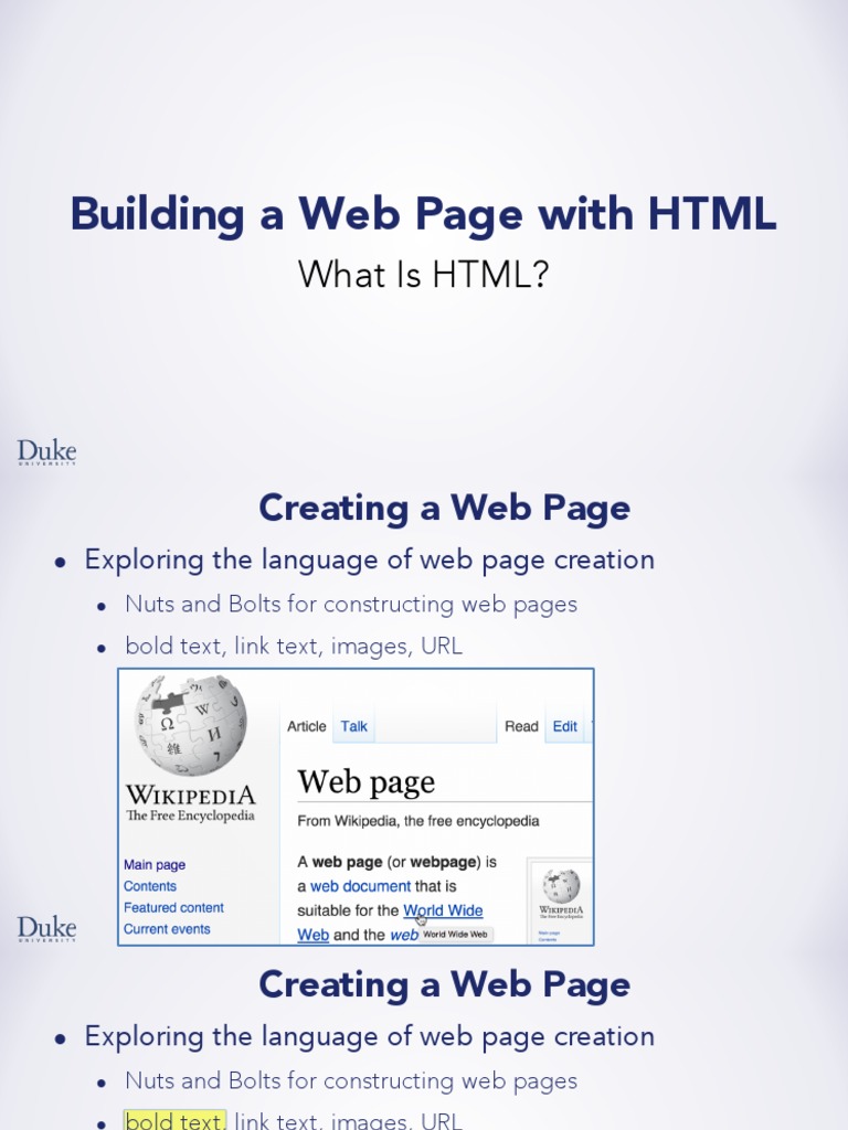 Understanding HTML for Web Pages | PDF | Computers