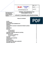 General Requirements For Purchasing Valves (Project Standards and Specifications)