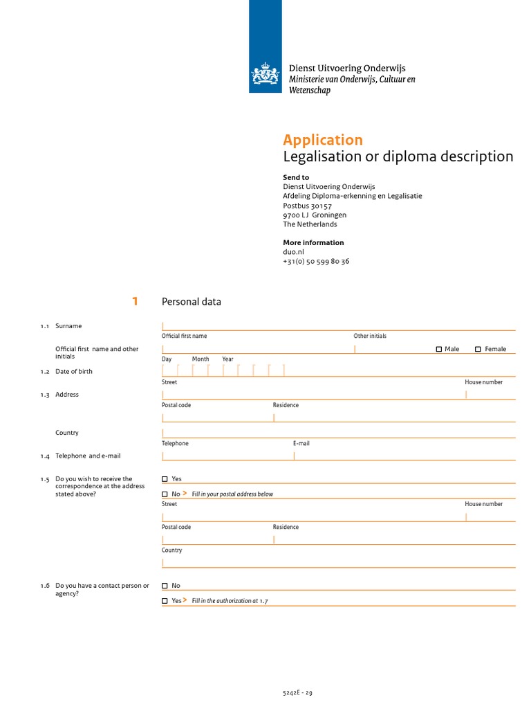 Application: Legalisation or Diploma Description | PDF | Government ...