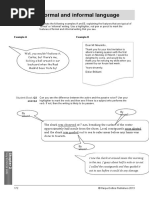 Formal and Informal Language: Worksheet