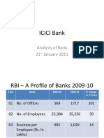 Icici Bank: Analysis of Bank 21 January 2011