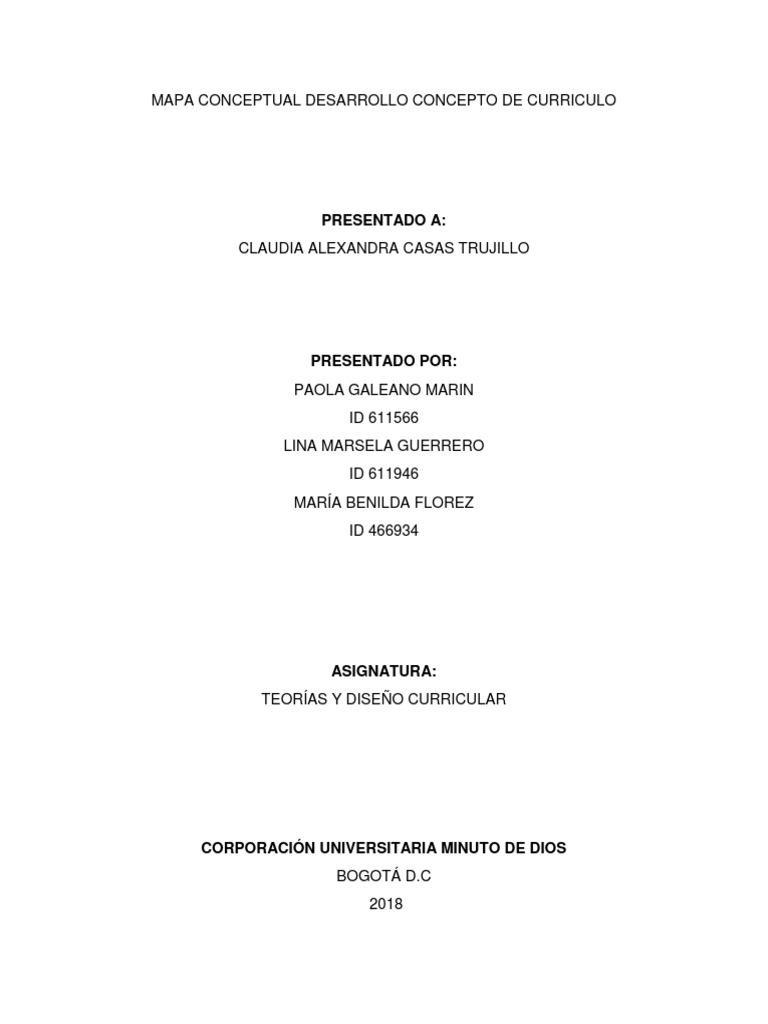 Mapa Conceptual del Currículo | PDF | Plan de estudios | Evaluación