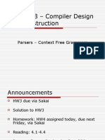 CPSC 388 - Compiler Design and Construction: Parsers - Context Free Grammars