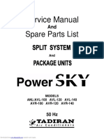 SKY Split AC Service Manual & Parts List