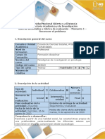 Guía de Actividades y Rúbrica de Evaluación - Momento 1 - Reconocer El Problema