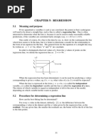 Chapter 5: Regression: 5.1 Meaning and Purpose