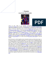 Biography: Lionel Andrés Messi Cuccittini