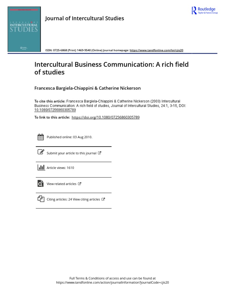 Intercultural Business Communication Insights | PDF | Cross Cultural ...