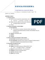 Sinais e sintomas da avaliação renal pediátrica