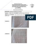 Concentrado de Evidencias Semana Uno y Dos PDF