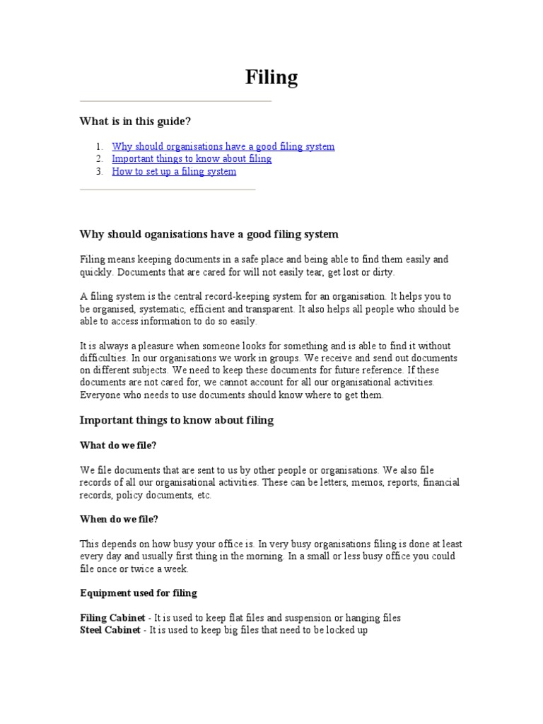 Filing: What Is in This Guide? | PDF | Employment | Books