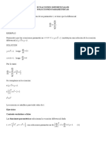 ECUACIONES DIFERENCIALES. Soluciones Paramétricas