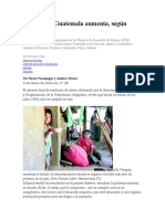 Pobreza en Guatemala aumenta