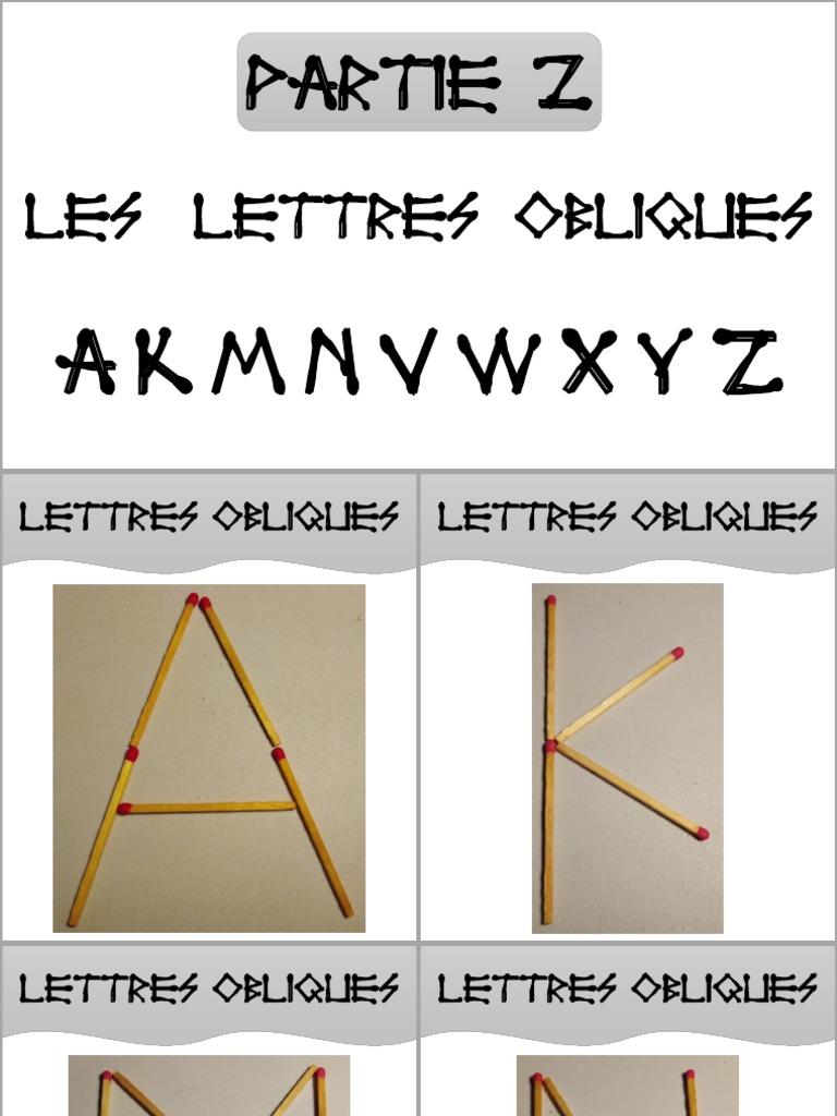 Allumettes Alphabet Maj Partie2 LettresObliques PDF