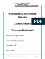 PLANIFICACION RECURSOS DIDACTICOS