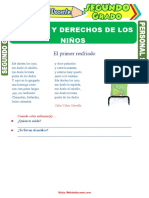 Deberes y Derechos de Los Niños para Segundo Grado de Primaria