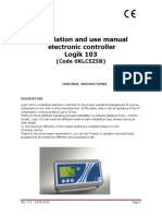 Installation and Use Manual Electronic Controller Logik 103: (Code 0KLC5Z5B)