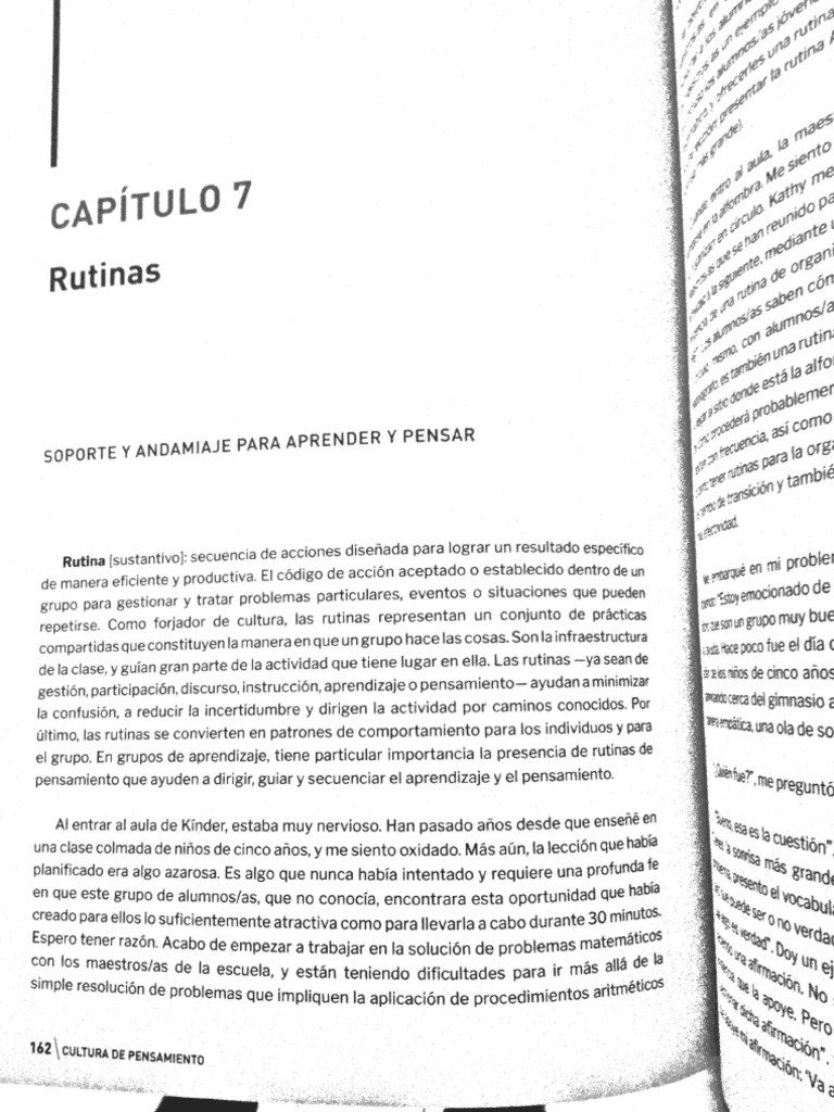 Cultura de Pensamiento - Rutinas - Ron Ritchhart | PDF