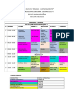 Horario Tercero B