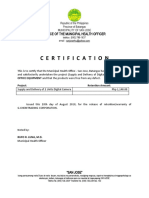 Certicate of Retention 2017