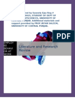 Literature and Research Review