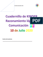 Cuadernillo KINDER  PIE 10 de julio 2020
