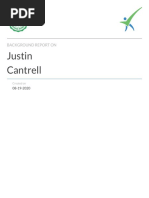 Justin Cantrell: Background Report On