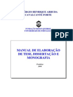 NORMAS Manual de Elaboracao de Tese e Monografia