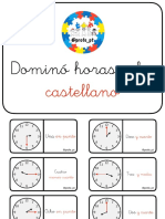 Dominó Horas Reloj Castellano