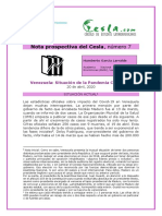 Situacion de La Pandemia COVID 19 en Venezuela