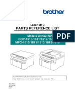 Parts Reference List: DCP-1510/1511/1512/1518 MFC-1810/1811/1813/1815/1818