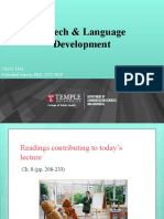 Speech & Language Development: CSCD 3301 Felicidad Garcia, PHD, CCC-SLP