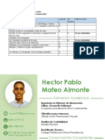 Lista de Cotejo Cartas - CV de Hector Mateo Revisado Por Waldis Taveras