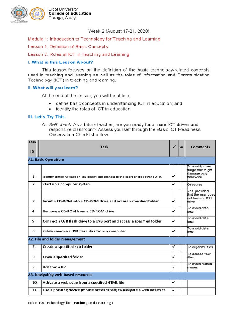 ICT Tools for Teaching Readiness | PDF | Educational Technology | World ...