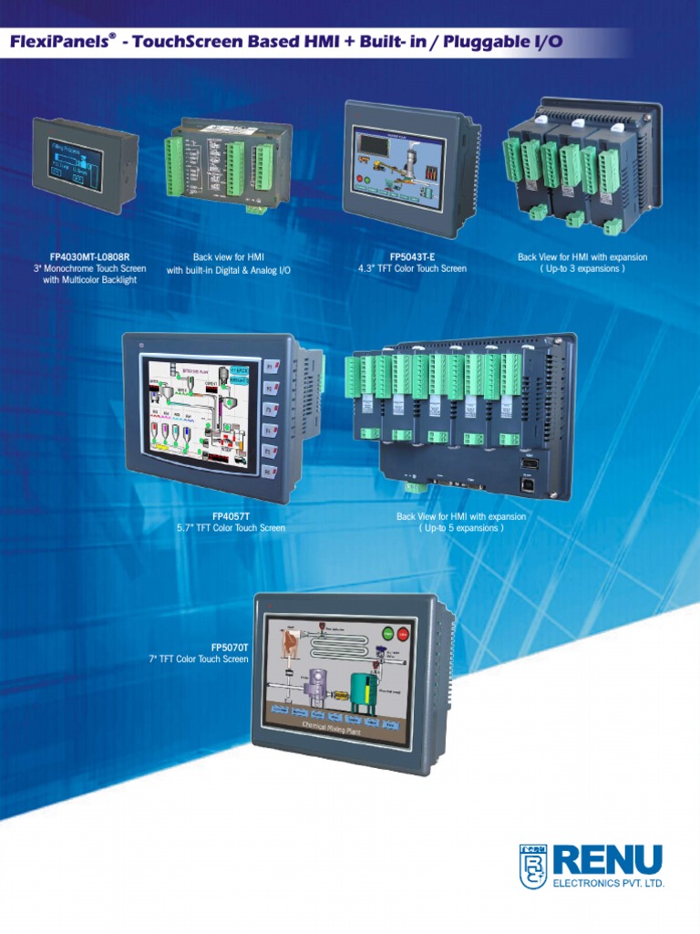 FlexiPanels TouchScreen Based HMI With IO PDF | PDF | Programmable ...