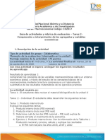 Guía de Actividades y Rúbrica de Evaluación - Unidad 1 - Tarea 2 - Comprensión e Interpretación de Los Agregados y Variables Económicas