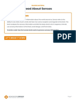 Brain Processing of Senses Reading Material Grades 3 5