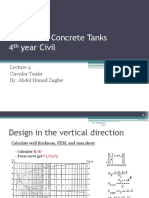 Reinforced Concrete Tanks 4 Year Civil: Circular Tanks By: Abdel Hamid Zaghw