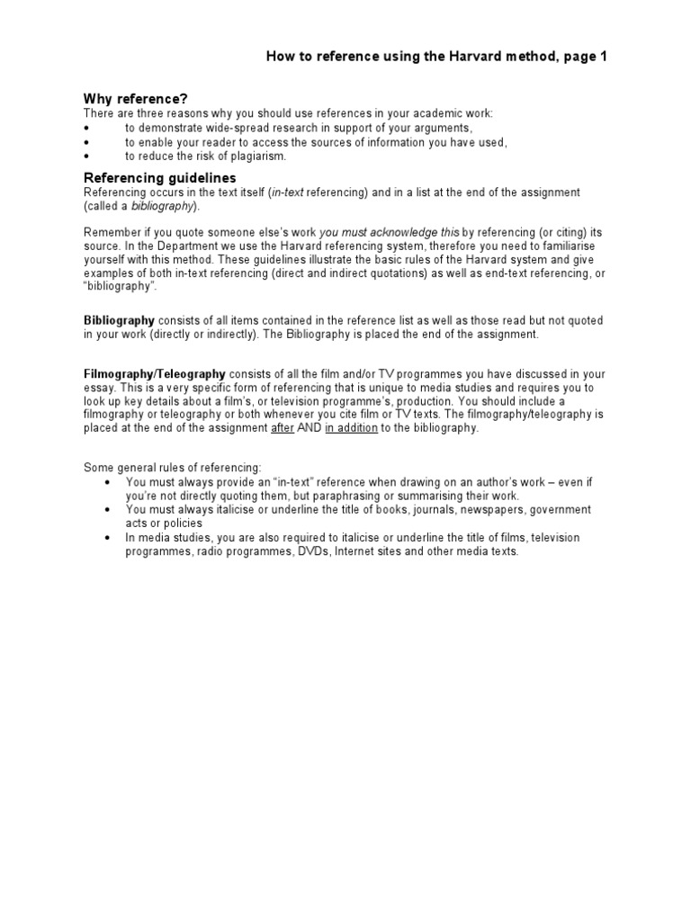 Harvard Referencing Guide Essentials | PDF | Citation | Books