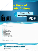 Reactions of Aromatic Amines