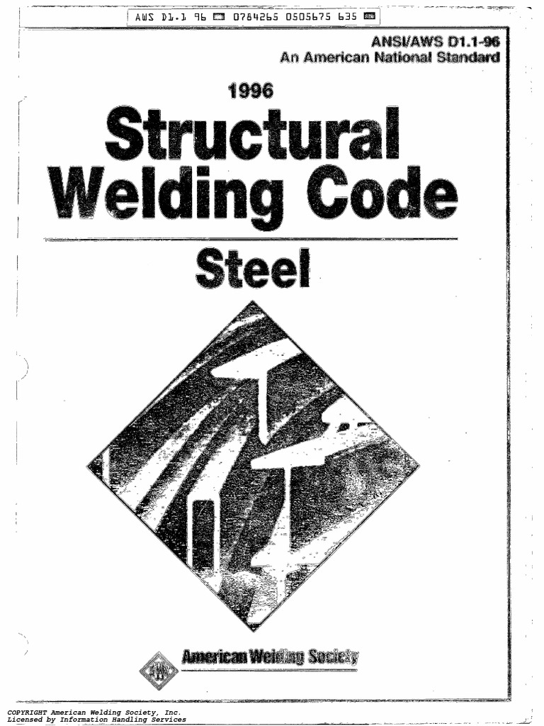 AWS D1.1 (1996) Structural Welding | PDF | Law Of The United States ...