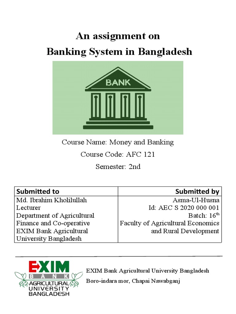 banking assignment definition