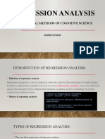 Regression Analysis: Mathematical Methods of Cognitive Science
