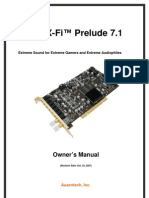X-Fi ™ Prelude 7.1: Owner's Manual