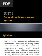 Unit 1: Generalized Measurement System