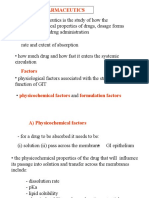 Biopharmaceutics: Formulation Factors