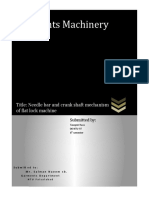 Needle Bar &amp Crank Shaft Mechanism of Flatlock Machine