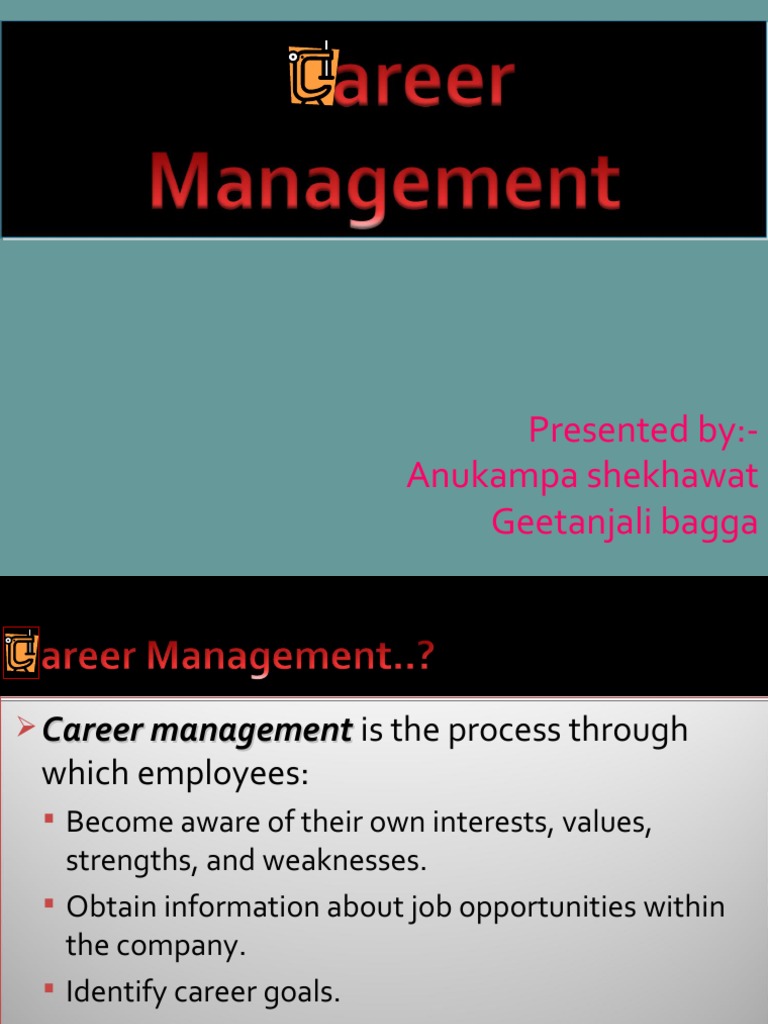 Career Management Strategies Guide | PDF | Goal | Goal Setting