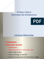 Instruction Set Architectures: Little vs Big Endian Storage