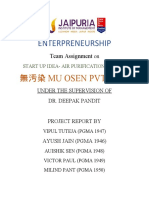 Enterpreneurship: 無汚染 Mu Osen Pvt. Ltd